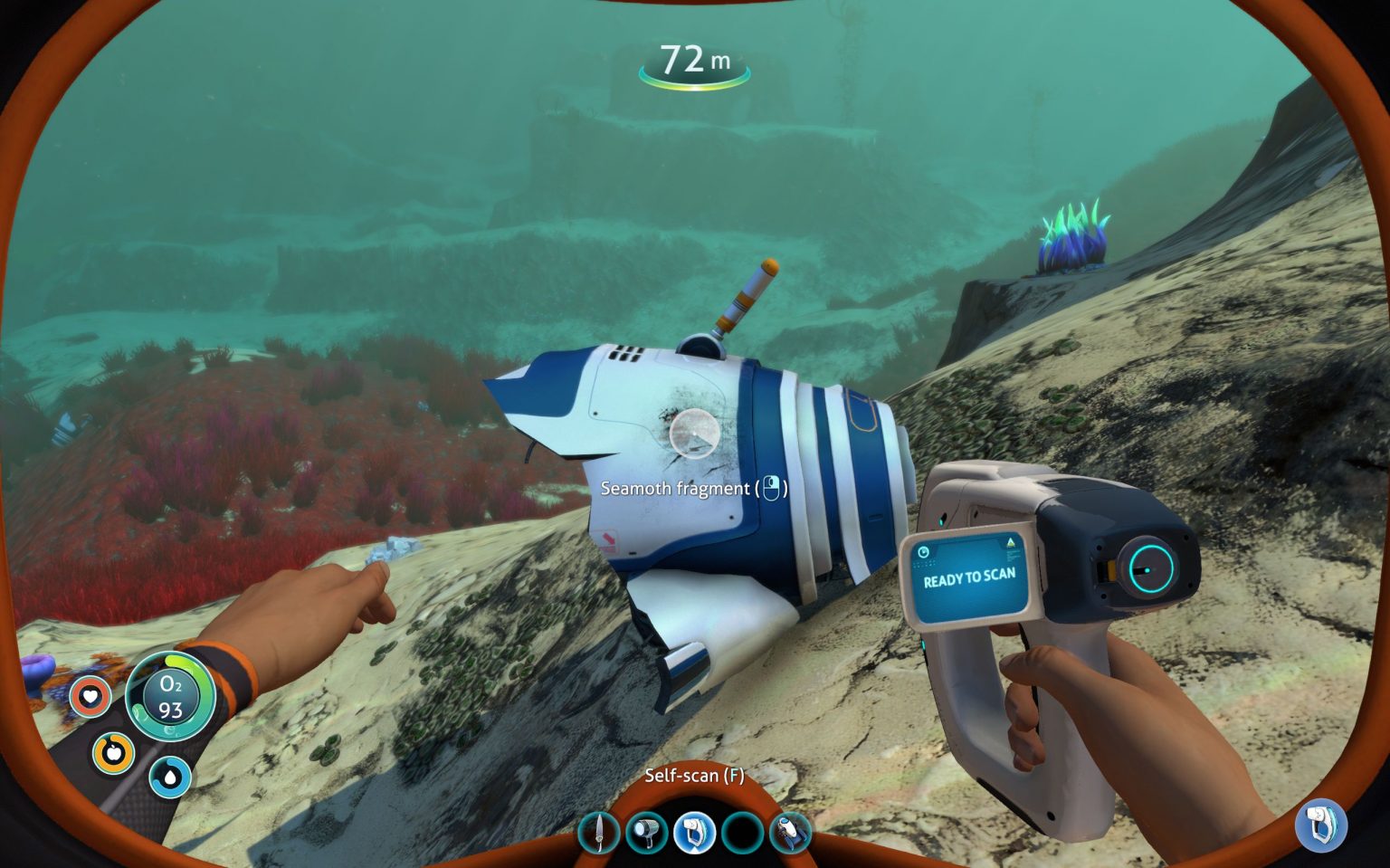 unable to find subnautica seamoth fragments